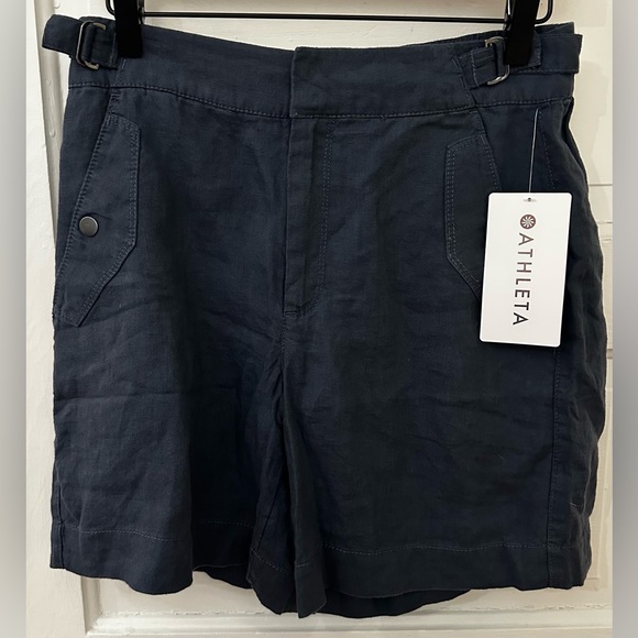 Athleta Voyager Linen Short Sz 8 - Picture 4 of 7